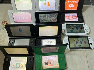 まとめてNintendo 任天堂 3DS LL 7台 DS LL 2台 SONY PCH-2000 2台 通電動作確認