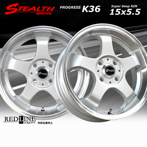 ■ ステルスレーシング K36 ■ 15x5.5J　軽四用/人気のスーパーディープリム!!　MAYRUN 165/50R15 タイヤ付4本セット