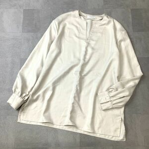 美品 Maker’s Shirt メーカーズシャツ 鎌倉シャツ スキッパーシャツ レディース 38 Mサイズ グレージュカラー