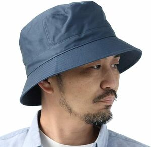 大きいサイズ 帽子 メンズ 深め つば長 バケットハット 日本製 Regnuu リヌー 深め つば広 ネイビー Lサイズ