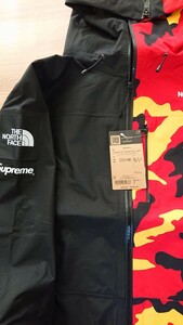 新品 Sサイズ Supreme The North Face Split Taped Seam Shell Jacket 黒 赤 カモ 迷彩 ノース ノースフェイス ドッキング