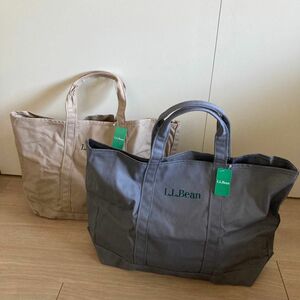 【新品・タグ付き】L.L.Bean グローサリートート　ベージュ　プラチナム　2店セット　※即日発送致します！