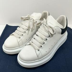 美品 Alexander McQueen オーバーサイズドスニーカー 37表記 24cm相当 LARRY レザー 厚底 ボリューム レディース シューズ 靴