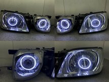 Ｃ３４ステージア後期　ＨＩＤ　Ｖ３６ダブルバイキセノン　最強ＣＯＢ４連イカリング　ヘッドライト　T9519_画像5