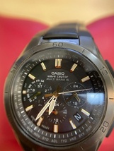 CASIO WVQ-M410 Wave Ceptor カシオ ウェーブセプター ソーラー クロノグラフ 電波 メンズ 腕時計 稼働_画像1