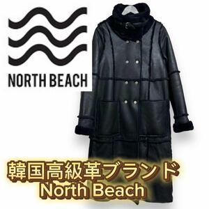 【極美品】North Beach ノースビーチ コート ムートン ラム #F