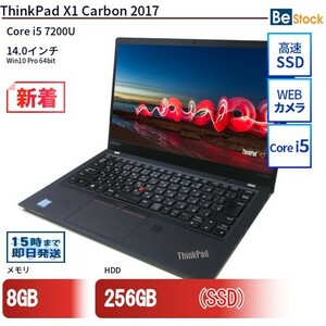 中古 ノートパソコン Lenovo レノボ ThinkPad X1 Carbon 2017 20HQA00GJP Core i5 メモリ：8GB 6ヶ月保証