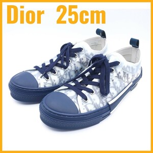 Dior ディオール オブリーク PVC×ラバー スニーカー デッキシューズ 40サイズ 25.0cm ネイビー 20CDC メンズ レディース ユニセックス