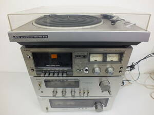 Aurex オーディオ まとめ レコードプレイヤーSR-A130 カセットPC-X1 アンプ SB-130　チューナー ST-130 4点セット 部品取 激安1円スタート