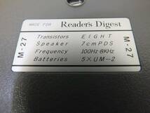 【動作品】 Reader's Digest M-27 カセットレコーダー 録音/再生/REC リーダーズダイジェスト 激安1円スタート_画像2