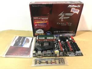 ASRock Fatal1ty H87 Performance LGA1150 Intel 第4世代 ATXマザーボード I/Oパネル ＋ Core i5-4570 BIOS確認済み【ジャンク扱い】