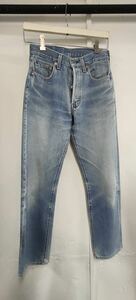 LEVI'S Levi's 501XX side tenth white ..80 period after half red tabw28 L36 rare Vintage Denim pants 