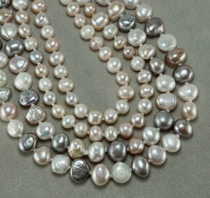 ▲おまとめ天然パール 本真珠 最高級 208g 約160cm 2本 ネックレス 宝石 ジュエリー jewelry