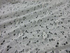 KA4130-1 * poly- series Chemical lace fabric * length 2.5m| floral print | off white 