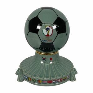 2002 FIFA 日韓ワールドカップ 記念 セラミックサッカーボール 趙京 趙京洙 陶器 置物 オブジェ