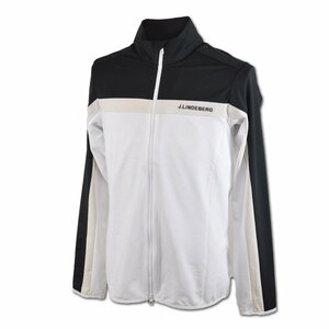 2024 весна лето новый продукт [J. Lindberg ] мужской блузон белый × чёрный 46(M) 071-51322-104 J.LINDEBERG Golf модный симпатичный 
