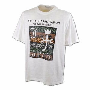 2024春夏新作【カステルバジャック】メンズ 半袖Tシャツ L(48) 白 7214272109-01 CASTELBAJAC カジュアル ポップ おしゃれ @