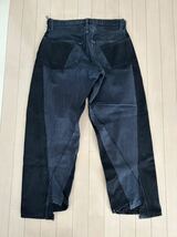 oldpark bias jeans ブラック サイズM オールドパーク バイアス バギージーンズ リメイク デニム_画像2
