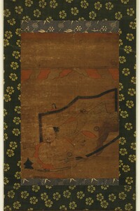 掛軸「時代 信長本能寺炎上図」戦国武将 本能寺の変 歴史画 絵画