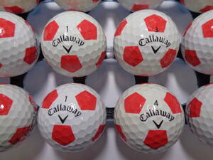 [6313A27] Callaway Soccer Chromium Software Год различных Callaway Chrome Soft White × Red 20 Ball Lost Ball [Используется]