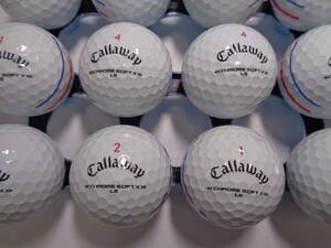 [6313A34] Callaway Chrome Soft x LS Callaway Chrome Softx LS 21 год белый 20 базовый потерянный мяч [Используется]