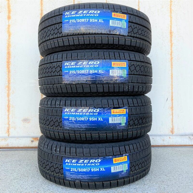 収納袋付 送料別 4本セット (MG0009.8) 215/50R17 95H XL PIRELLI ICE ZERO ASIMMETRICO 2022年製造 屋内保管 215/50/17 スタッドレス