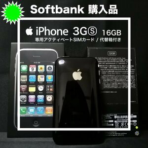 【iPodの代替機としてもオススメ！】◆ Apple「iPhone 3GS / 16GB」◆代替箱・電源アダプタ・汎用Dockコネクタケーブル・取扱説明書付属