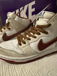 Nike Dunk High Pro Sail/Team Crimson 26cm 中古　美品