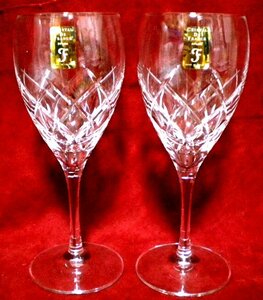  selling up France made crystal 24%Pbo wine glass cut glass capacity 200cc 2 customer size φ on 60/ middle 66/ under 66×H172mm weight 150g. origin thickness 1.4mm