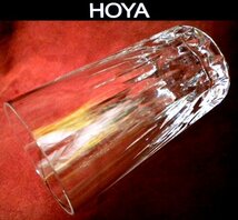 売切 HOYA クリスタル グラス B2カット 容量240cc 2客 取説付 未使用品 B/F 寸法φ上63/下55×H112mm 重量210ｇ 口元厚1.3mm 底厚12mm_画像6