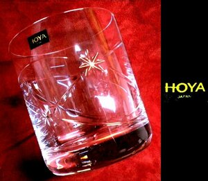 売切 HOYA クリスタル ロックグラス大 日本製 未使用品 箱無 B/B、寸法φ上83/下71×H93ｍm、容量340ml、重量380ｇ、口元1.4mm、底厚16mm