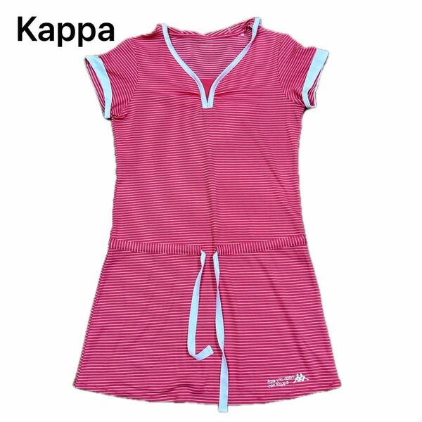 【美品】　Kappa カッパ　ワンピース　スポーツ　ウェア　ランニング　ゴルフ　テニス　ポケットなし　ピンク　M