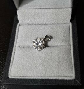 ※純正プラチナ900※【ペンダントトップ◆2.62ct'最高級'ダイヤモンド'ペンダントトップ8mm◆純正Pt900】新品◇