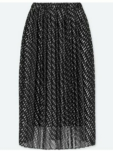 【新品・タグ付き】ユニクロ　UNIQLO　ハイウエストプリーツスカート（ジオメ）　M　ブラック