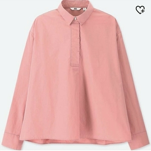 【新品・タグ付き】ユニクロ　UNIQLO　エクストラファインコットンAラインシャツ　S　ピンク