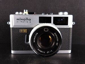 MINOLTA ミノルタ HI-MATIC E フィルムカメラ ROKKOR-QF 1:1.7 f=40mm 現状品 動作未確認