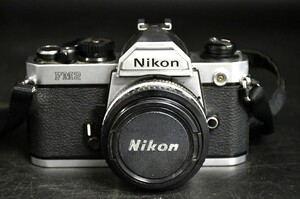 NY3-177【ジャンク品】Nikon FM2　ニコン　フィルムカメラ　一眼レフカメラ　カメラ　レンズ　NIKKOR　50㎜　1：1.8　動作未確認　中古品