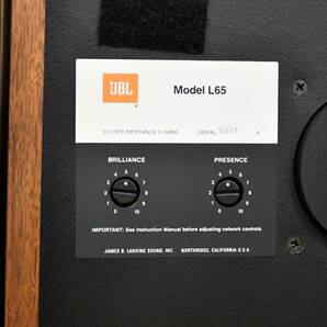 OY3-62【現状品】JBL Model L65 3Way Speaker System 3ウェイ スピーカーシステム ペア オーディオ｜音出し確認済みの画像6