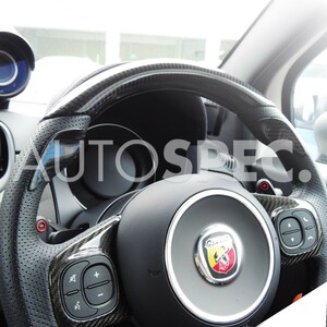 ABARTH　595　シリーズ4　カーボン　アッパー　ステアリング　ホイール カバー　KOSHI　アバルト　カスタム　パーツ　インテリア　内装