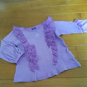  Anna Sui long sleeve T shirt long T purple 100 girl cut and sewn tops 