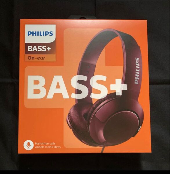 密閉型ヘッドフォン　マイク付き　【未開封・新品】　PHILIPS　BASS+　オンイヤー　SHL3075