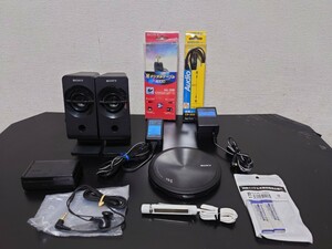 即決　希少　当時物　送料無料　本体超美品　綺麗な黒、ソニー　CD D EJ955 SRS A1MDR E808 POC 20B ビクター　CN 203A新品充電池セット