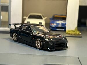 大人気　ターマックワークス　マツダ　RX-7 FD ドリフト　ドリ車　マツダスピード　シャコタン　カスタム品　1/64 ユーロ　スタンス