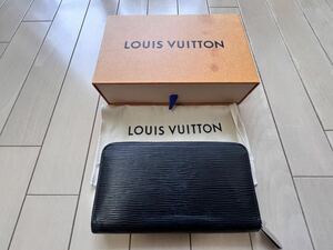 【中古】LOUIS VUITTON 黒 ルイ ヴィトン エピ ジッピー ウォレット 長財布 メンズ レディースラウンドファスナー 革 M61857