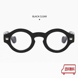  futoshi cell circle glasses [ Vintage * design glasses ] round type circle glasses no lenses fashionable eyeglasses date glasses retro Vintage ROUND black men's man 1