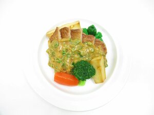 ★【直接引取不可】. 食品サンプル ディスプレイ 豚ロースねぎ味噌焼き 豚ロース 豚肉 ステーキ ブロッコリー 見本品 料理模型 飲食店 置物