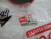 ②K. Hanes/ヘインズ 赤ラベル Tシャツ 3枚パックサイズ XXL(50-52) コットン100％ 1995年 未開封品_画像2