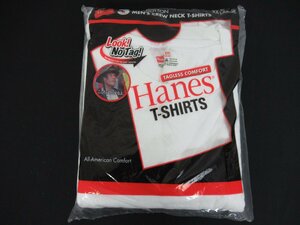 ②K. Hanes/ヘインズ 赤ラベル Tシャツ 3枚パックサイズ XXL(50-52) コットン100％ 1995年 未開封品
