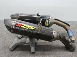 YZF-R1 09-14 アクラポビッチ チタン/カーボン スリップオン AKRAPOVIC ◆返品可 T22012L T03L 287