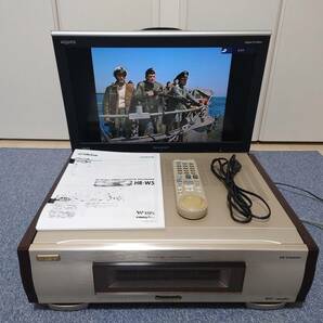 Panasonicパナソニック NV-WV10 W-VHS S-VHSビデオデッキ 動作品 純正電源コード&Victor製リモコン&取扱説明書& HR-W5 OEM 極美品の画像1